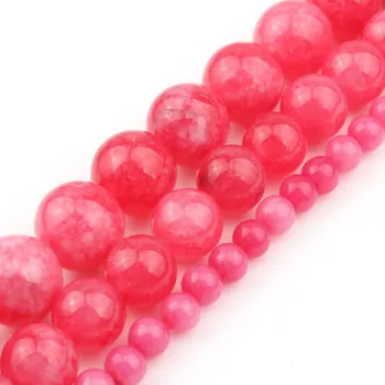 

Wholesale Natural Stone Red Chalcedony Round Loose Needlework Beads For Jewelry Making Diy Bracelet Necklace 4 6 8 10 12 mm 15''