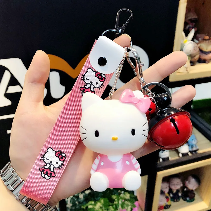 Милый мультфильм hello kitty вокальный Кот брелок девочка сумка кулон ювелирные изделия автомобиль брелок парные брелки подарок на день Святого Валентина