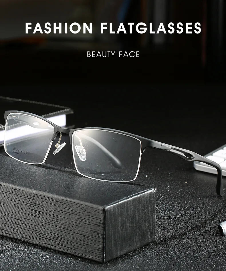 Мужские деловые очки прямоугольный Алюминий Магний сверхлегкие очки Оптические астигматические рецептурные линзы
