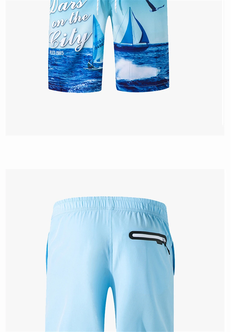 Homens boardshorts com bolsos forro verão roupa