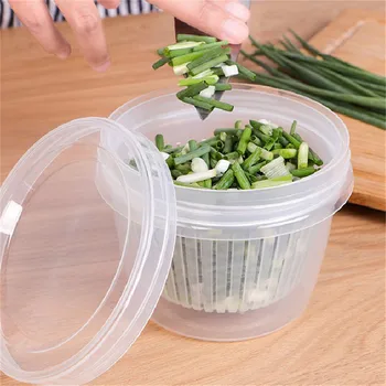 

SEAAN Home Kitchen Transparent Garlic Onion Fresh-Keeping Box Ginger Slice Garlic Fruit Storage Box Container 2020