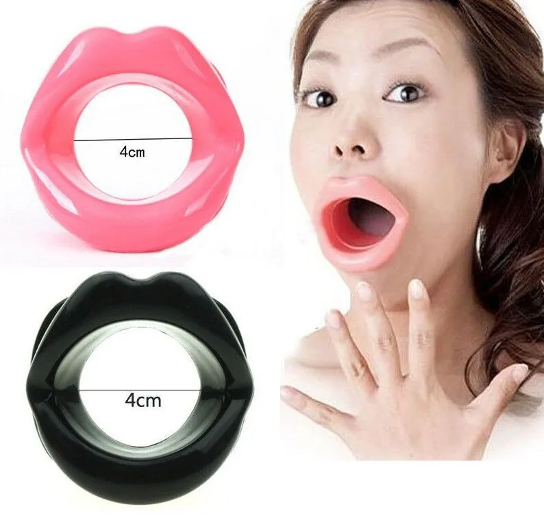 Silicone Rubber Face Lifting Lip Trainer Mouth Muscle Tightener Face Massage Exerciser Anti Wrinkle Lip Exercise Mouthpiece Tool