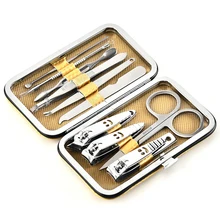 10 шт./компл. Пинцет для выщипывания, Ножи маникюрные наборы с отделкой поверхности в стиле "каменная кожа чехол для ухода за ногтями Маникюрный маникюрные инструменты для ногтей комплект ногтей машинка для стрижки волос