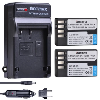 

Batmax 1800mAh D- Li109 D li109 Battery +Digital Charger For Pentax K30 K50 K-30 K-50 K500 K-500 K-S1 KS1 K-S2 KS2 Cameras