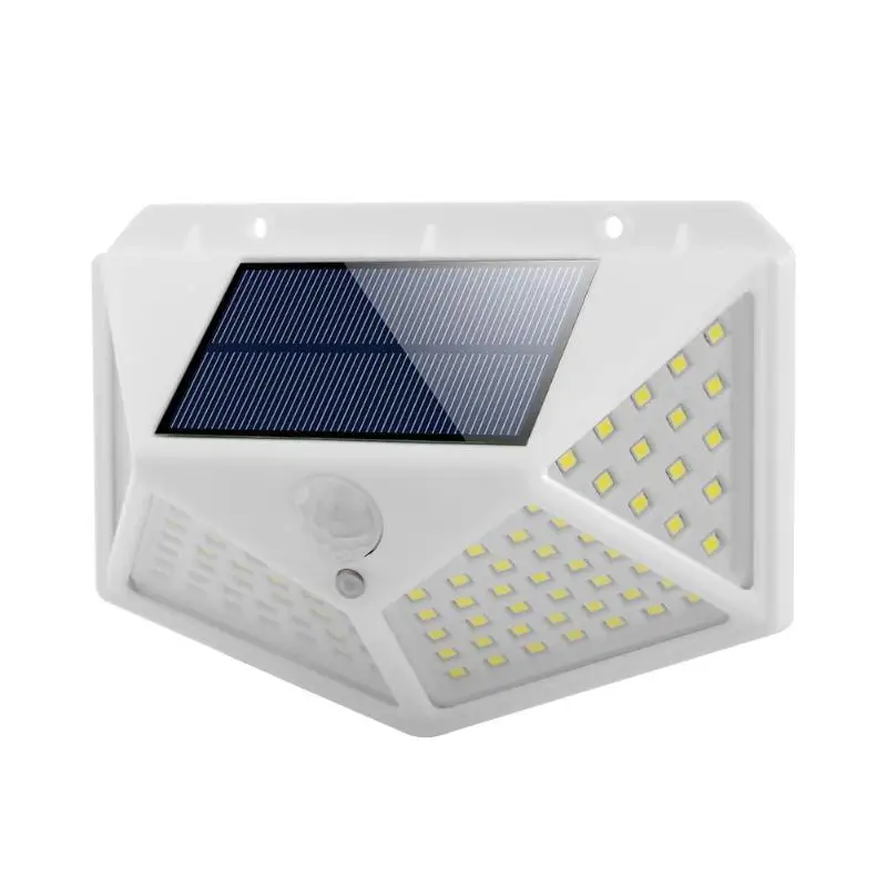 100 LED Four-Sided Solar Light Outdoor Solar Lamp Powered Sunlight 3 Modes PIR Motion Sensor for Garden Decoration Sunlight