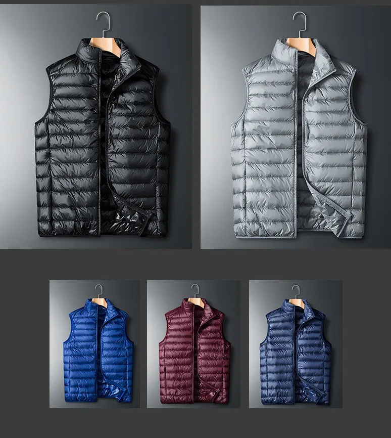 Duck Down Vest Men and Women Universal Spring Light Jackets Fashion Sleeveless Outerwear Coat Autumn Coat White Duck Down Duck Down Vest Men and Women Universal Spring Light Jackets Fashion Sleeveless Outerwear Coat Autumn Coat White Duck Down