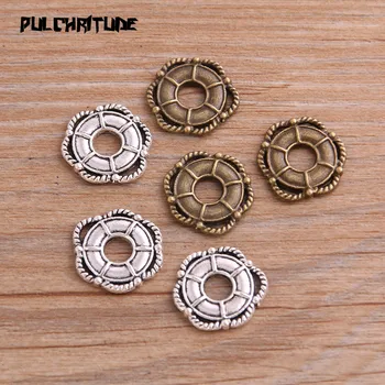 

16pcs 16*17mm Two Color Metal Zinc Alloy Survival Circle Charms Fit Jewelry Medical Plant Pendant Charms Makings
