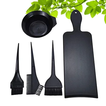 

5PCS Hairdressing Tools Hair Coloring Board Dyeing Brushes Mixing Bowl Set Hair Styling Accessories for Home Shop Salon