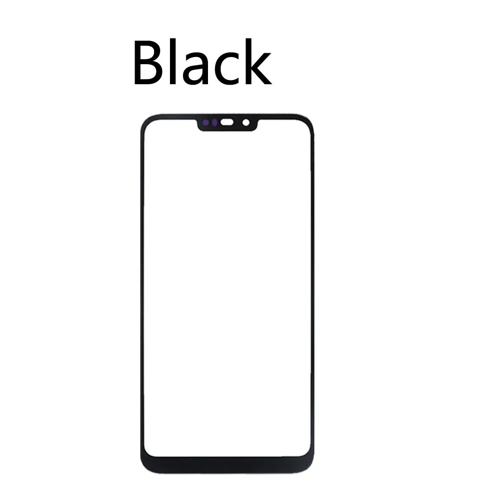 Black 10 шт./партия, для huawei Honor 8C, передний внешний экран, стекло, объектив, замена, сенсорный экран, 6,26 дюйма, для huawei Honor Play 8C, BKK-TL00 - Цвет: Black