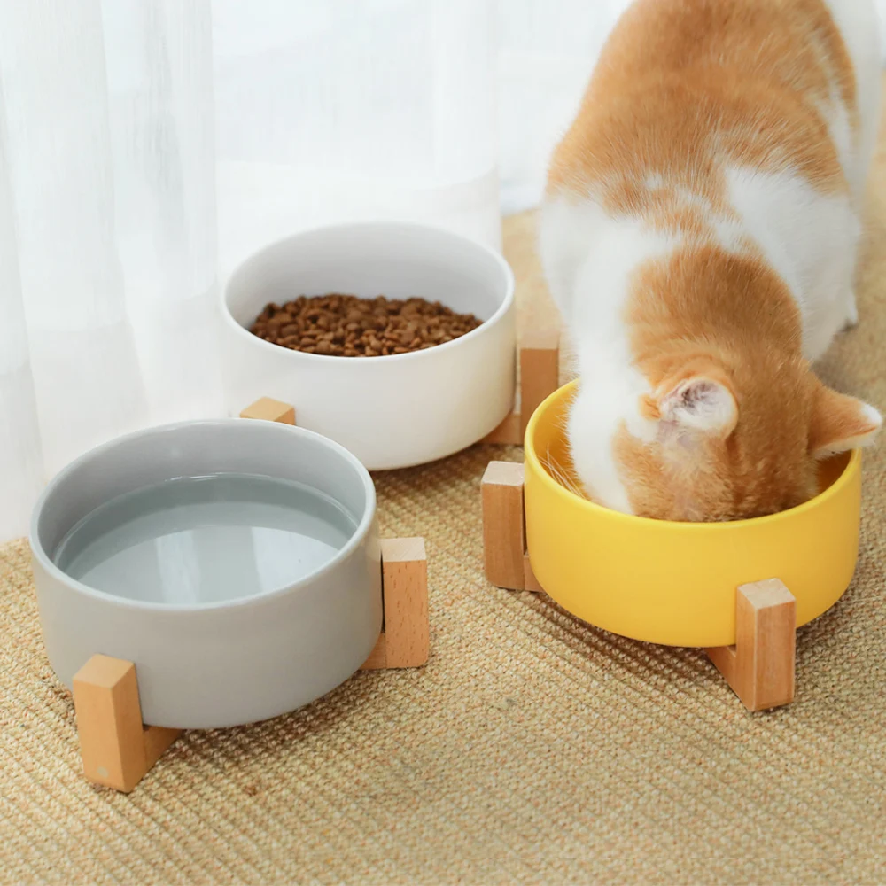 Hoopet Cat Bowl Ceramic Dish Puppy Food Feeding And Drinking Bowls For