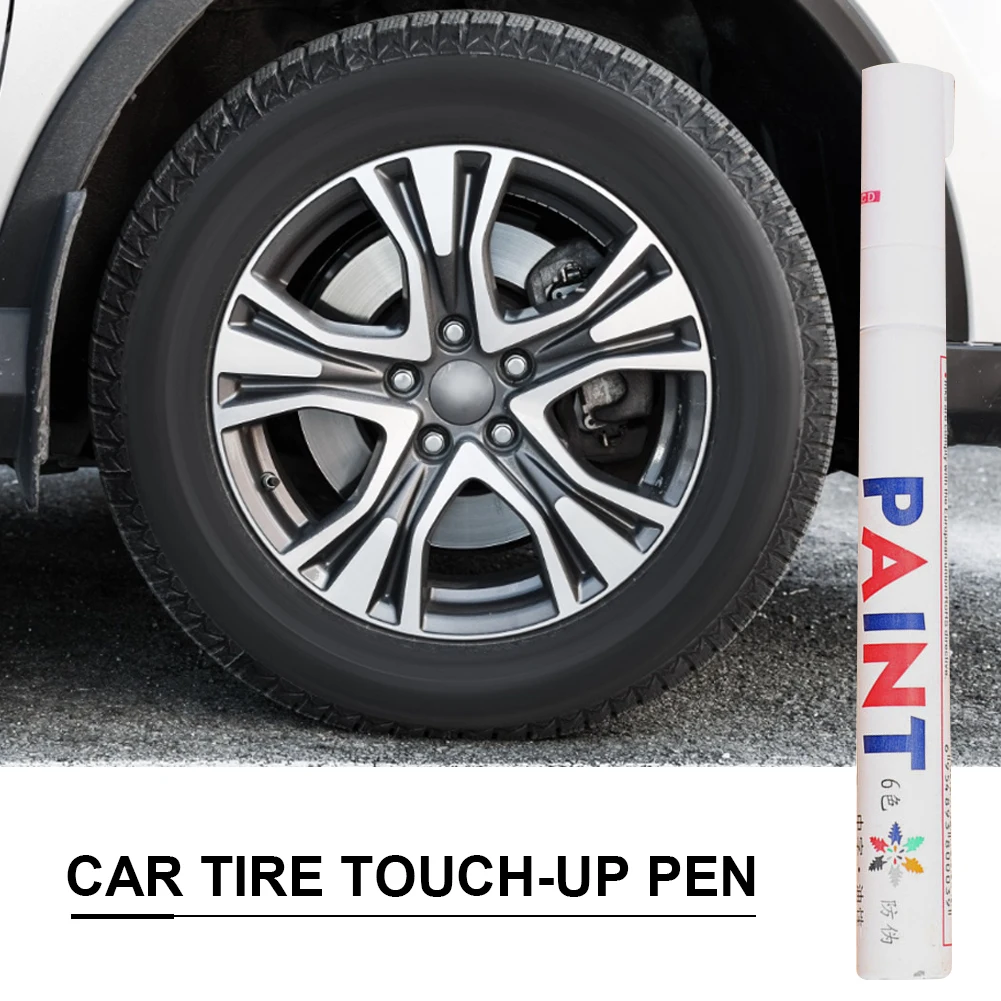Car Wheel Tire Oily Paint Pen Painting Mark Pen Body Compound Auto Rubber Tyre Tread Permanent Paint Marker Touch Up Care