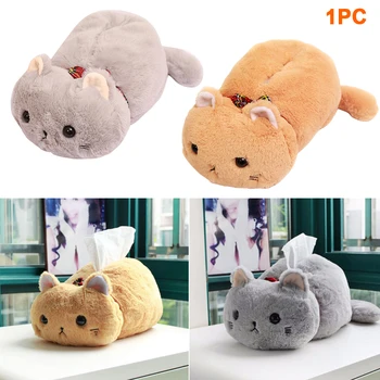 

Napkin Holders Cute Accessories Office Large Plush Toy Dispenser Home Decor Tissue Box Cover Storage Organizer Gifts Kawaii Cat