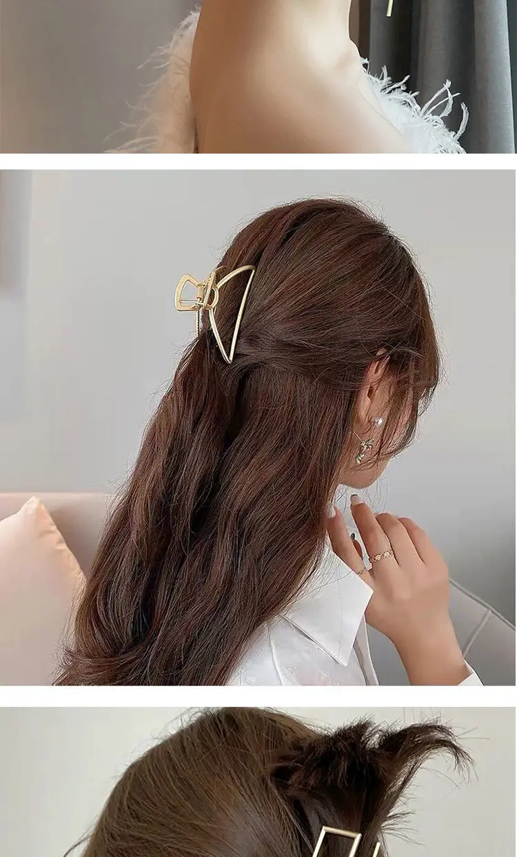 Korean metal clip net red ins hair clip back of the head simple fashion hair accessories temperament shark clip children best hair clips