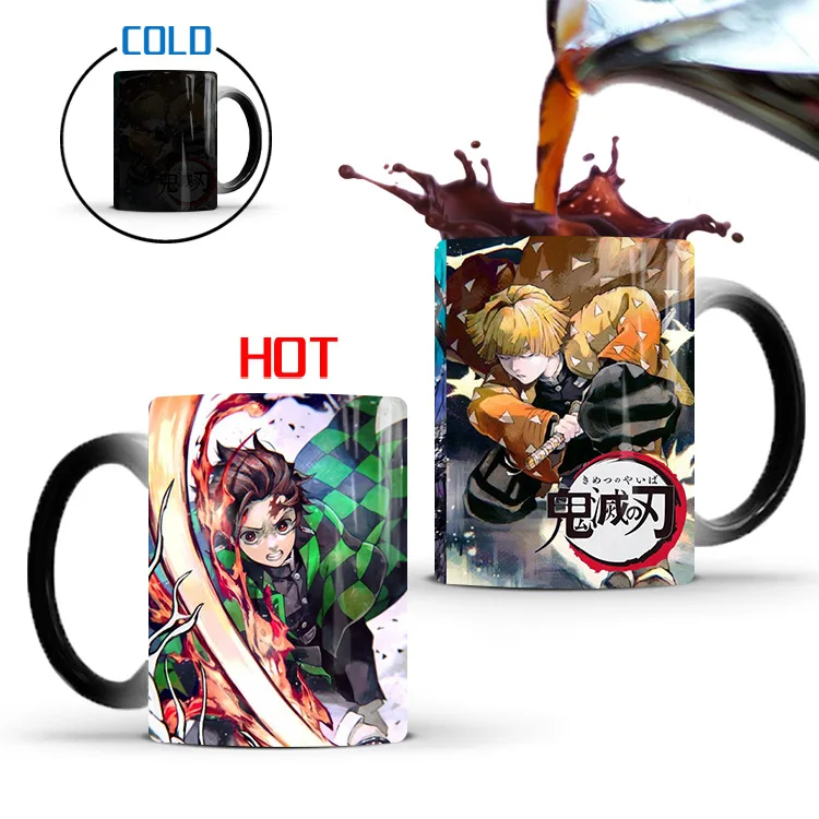 Cartoon Anime Demon Slayer Color Changing Mug Heat Revealing Coffee Cup _ -  AliExpress Mobile