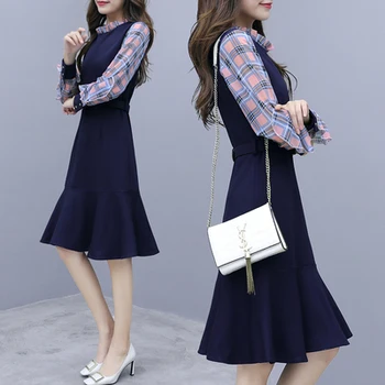 

Plaid Long Sleeve Patchwork Children Costume Dresses Teenager Wedding Party Dress Girls Children Dress Elegant Girl Kid Vestidos