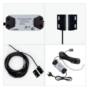 

Wifi Garage Door Controller Intelligent Time Control One-key Control Voice Remote Control Garage Door Controller No Hub Require