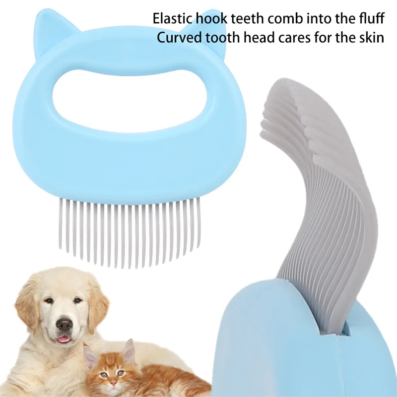 Pet Cat Dog Shell Comb,Grooming Hair Removal Shedding Cleaning Brush for Small Medium Dog Cat 