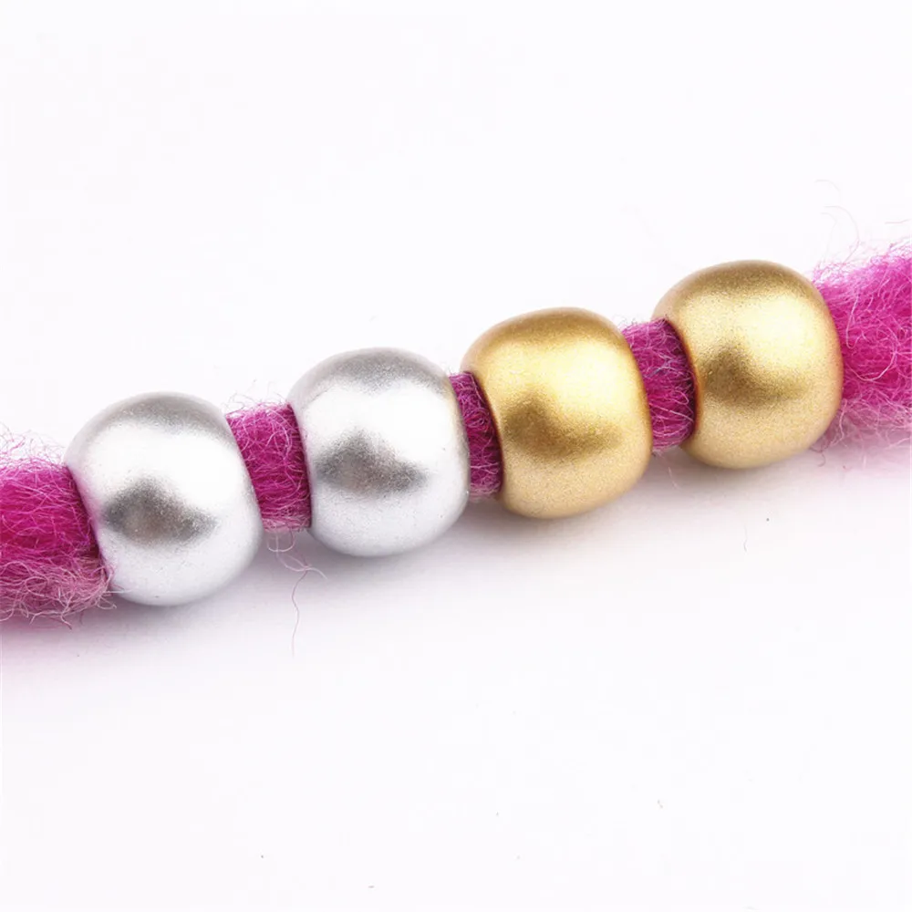 10Pcs African Hair Jewelry Braid Accessories Decorations Gold Silver Hair Ring Tubes Cuffs Dreadlocks Dread Beads