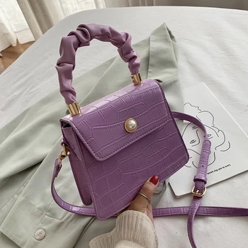

Stone Pattern Crossbody Bags for Women 2020 Small Handbags PU Leather Flap Shoulder Bags Lady Totes Female Messenger Handbags
