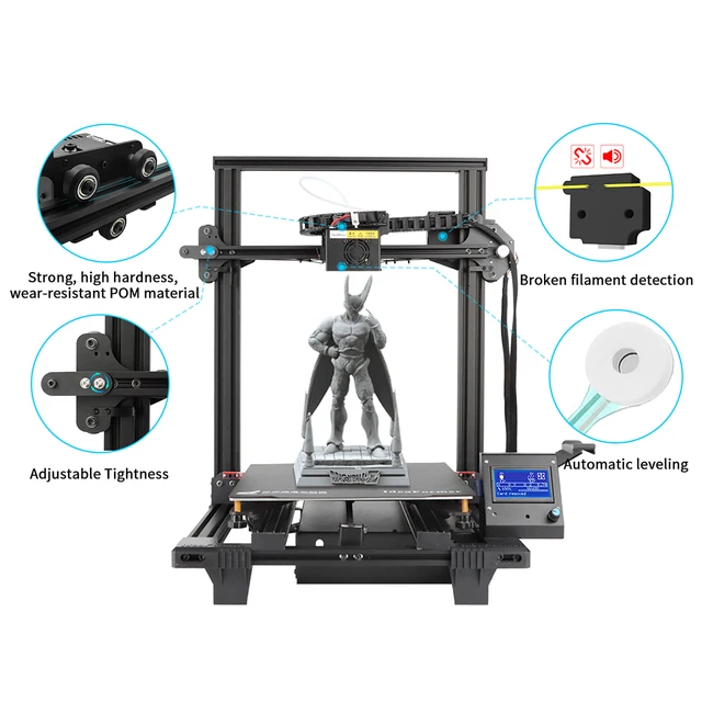IdeaFormer-impresora 3D Pro 300x300, placa de construcción magnética, detección de filamentos rotos, con 2kg de filamento PLA 6