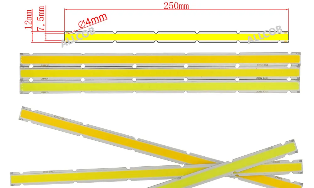 Микс DC 12 В led cob лампа Светодиодная панель круглый cob для DIY авто лампы cob светодиодные полосы чип источник