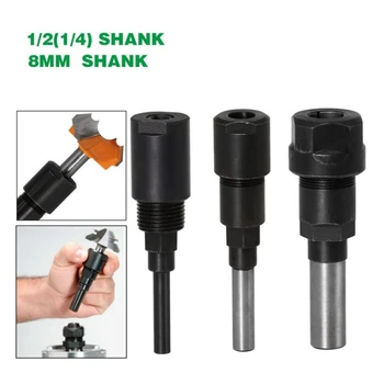 

1/4" 8mm 1/2" Shank Router Bit Extension Rod Collet Adapter Woodworking CNC Milling Cutter Engraving machine Extension Rod