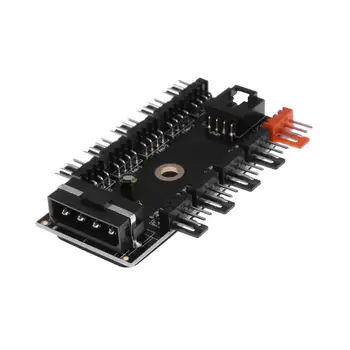 

4Pin / SATA Port Powered 11 Way 4pin Cooling Fan Power Cable Extender Hub for PC
