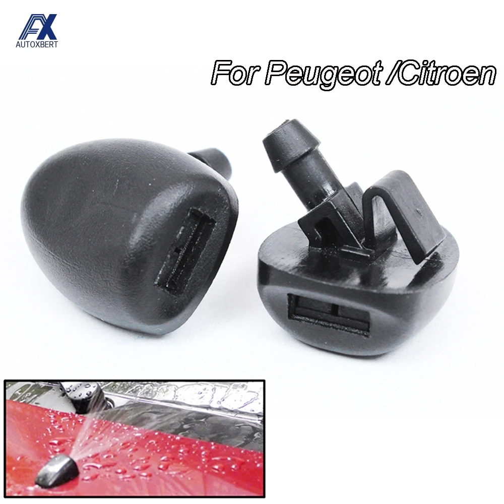 

2PCS/Set Front Windshield Wiper Water Washer Jet Nozzle For Peugeot 407 206 206 Nozzles Kit For Citroen C2 C5 MK1