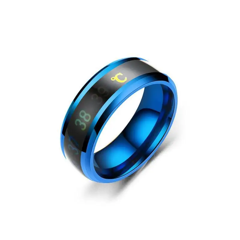 Температура кольцо для Для женщин Для мужчин Цвет изменить чувства эмоции Температура кольцо Сменные Титан Сталь - Цвет основного камня: B