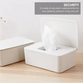 

1pc Desktop Tissue Box Wet Towel Box Tissue Storage Box Mask Container