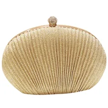 Lady Diamond Вечерний Клатч Для женщин свадебные блестящие сумочки Свадебные плиссированные портмоне сумки через плечо на цепочке сумка(золото