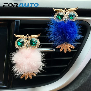 

FORAUTO Car Air Freshener Cute Crystal Owl Vent Solid Fragrance Diffuser Auto Outlet Perfume Clip Auto Accessories Car-styling