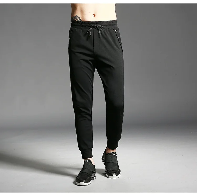 Tao Bay ye весна лето стиль сплошной цвет повседневные брюки Модные мужские черные узкие обтягивающие брюки шаровары 920