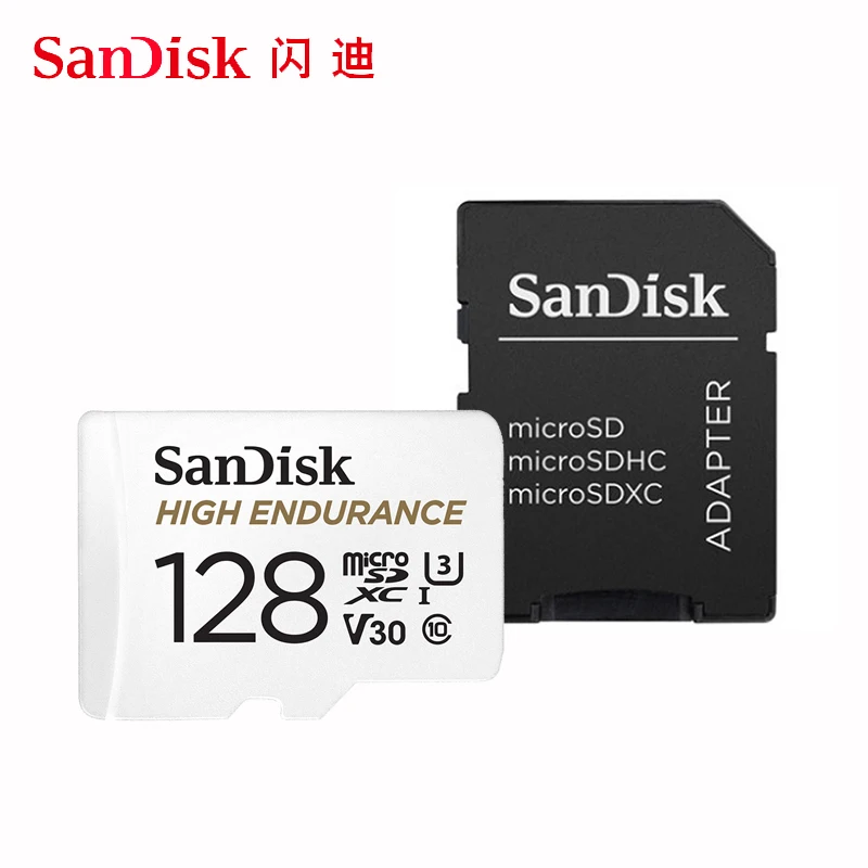 SanDisk высокая выносливость Micro SD 128 ГБ 32 ГБ 64 Гб 256 ГБ U3 V30 4K Micro SD карта памяти SD/TF флэш MicroSD карта для монитора видео