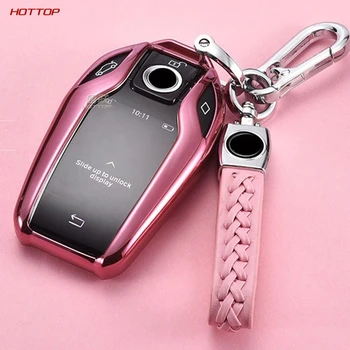 

TPU Car Key Case cover LED Display Key Cover Case for BMW 7 series 730LI 740 6 Series GT 5 series 530le x3x5
