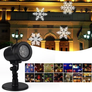 

Waterproof IP65 Moving Laser Projector Lamps 14 Pattern LED Stage Light For Christmas New Year Party Light Landscape Garden Lamp