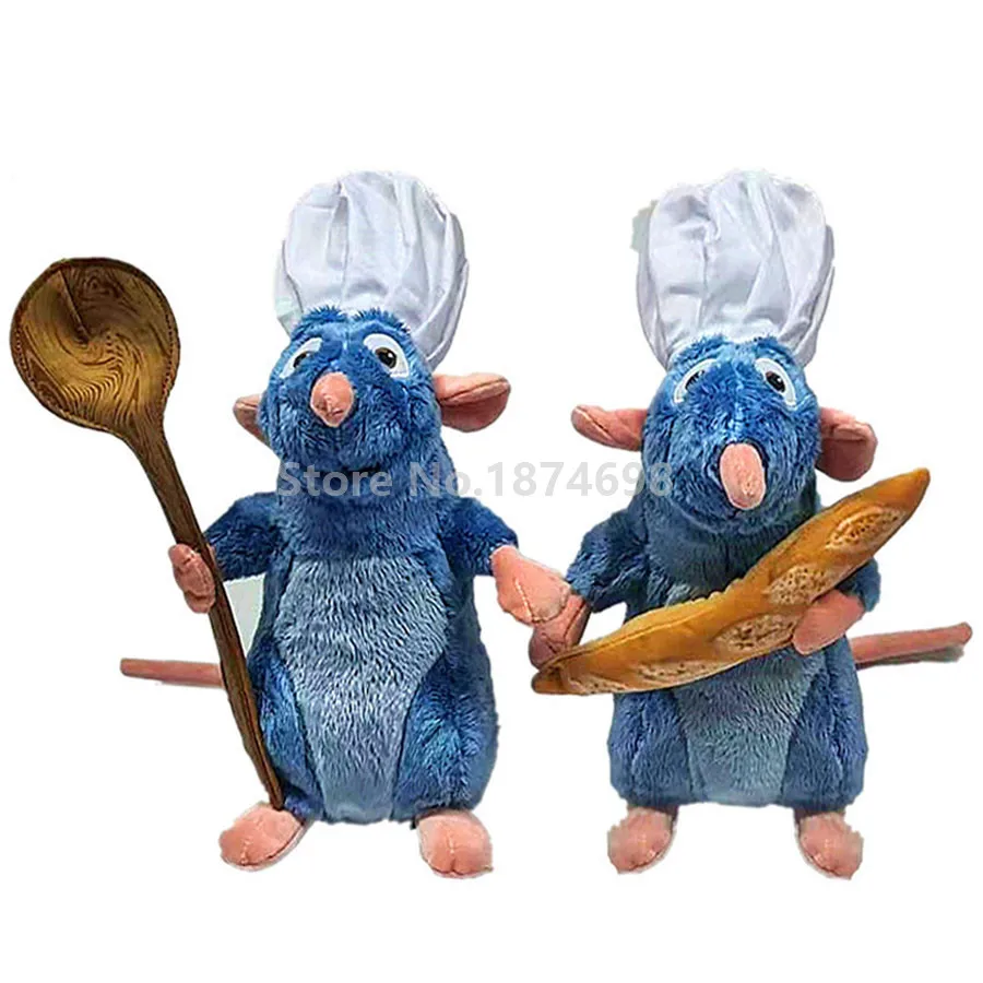 Новинка шеф повар Реми мышь со столовой ложкой хлеб плюшевая игрушка кукла 35 см