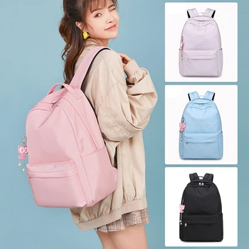 

Fashion Women Backpack Solid Color Travel Casual School Bag For Teenage Girl New Knapsack Female Rucksack Shoulder Bags 2020