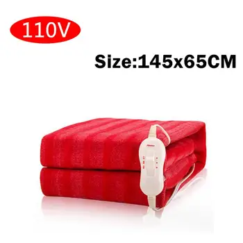 

145*65cm 50W/110V Electric Blanket Throw Electric Heated Warm Winter MattressHeating 3 Gear Control Heated Blanket US