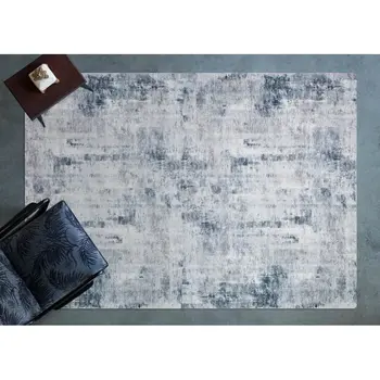 

Apex Azura 3 'x 7' Microfiber Blue/Gray Runner Rug