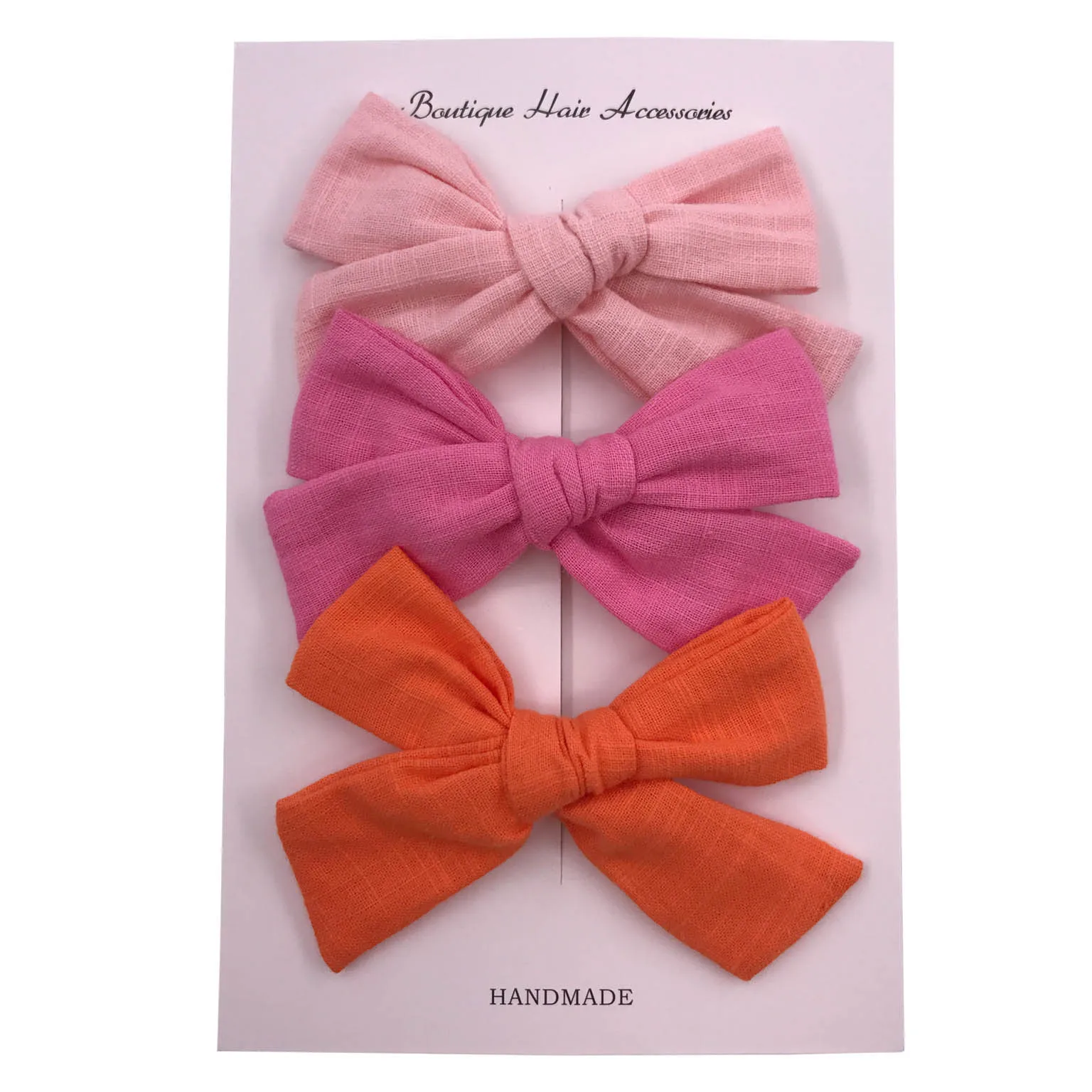 Set 23 with Clip 3 шт./партия, 4 дюймовые хлопковые льняные повязки на голову, бант из нейлона, заколки для волос с бантом для школьниц, Детские аксессуары для волос для девочек - Цвет: Set 23 with Clip