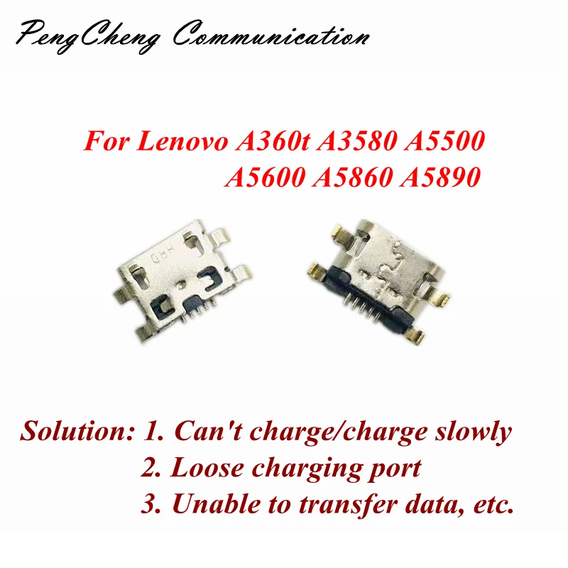 10 шт.-100 шт. для Lenovo A360t A3580 A5500 A5600 A5860 A5890 разъем микро-USB зарядный док-порт коннектор