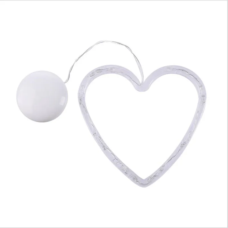 Love 20 Led Рождественский колокольчик Лось звезда Праздничные огни Рождественская вечеринка окно декоративные присоски лампа на батарейках Новогоднее освещение - Испускаемый цвет: Love