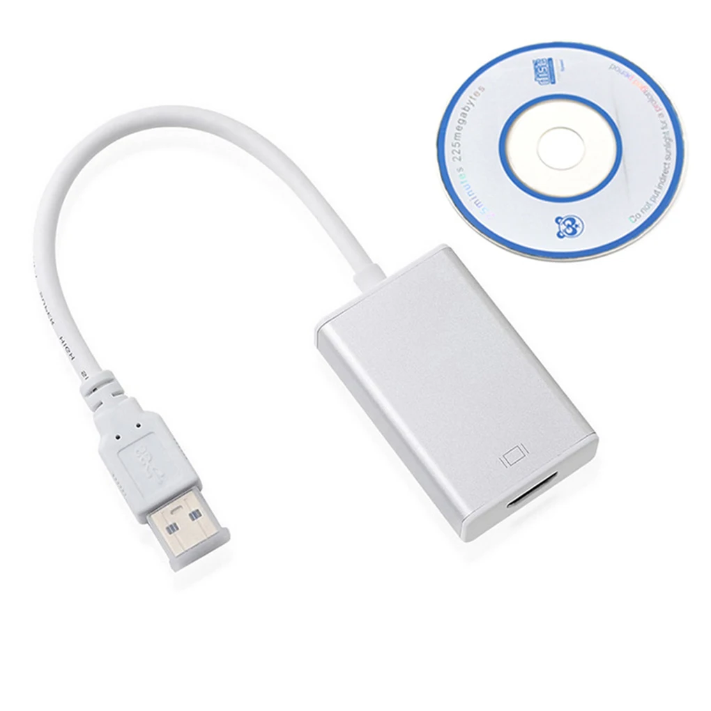 NO.1 USB 3,0-HD 1080P видео кабель адаптер для ПК ноутбука HDTV видео кабель из алюминиевого сплава конвертер адаптер кабель монитор адаптер - Цвет: NO.1
