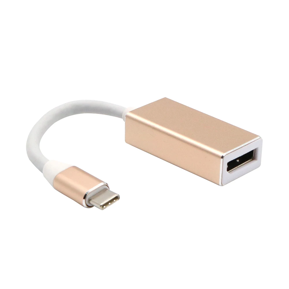 1 шт. Адаптеры USB 3,1 type C до 4K Mini DP DisplayPort Женский Кабель-адаптер type-c для Macbook аксессуары и запчасти для мобильных телефонов - Цвет: Золотой