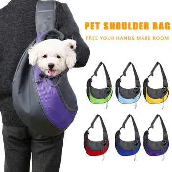 

Comfort Pet Dog Carrier Bag Cats Puppy Outdoor Bags Mesh Oxford Single Shoulder Bag Comfortable Travel Handbag