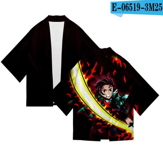 Аниме демон Slayer Kimetsu No Yaiba японское кимоно для мужчин кардиган рубашка юката мужчин Haori Obi одежда самурайский Косплей Костюм