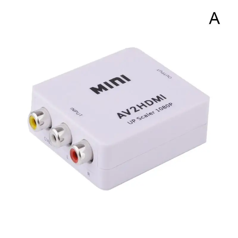 White Hdmi к Rca Av Cvbs компонентный конвертер Scaler 1080p адаптер кабель коробка для Monito L/r видео Hdmi2av Hd Поддержка Ntsc Pal - Цвет: White