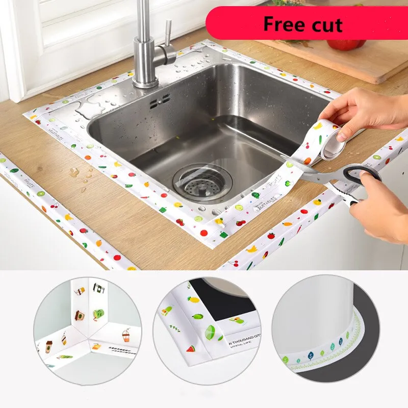 Waterproof Tape Waterproof Sealing Tape Sealing Tape Self Adhesive Sticker Kitchen Sink Waterproof Sticker Anti-mold Waterproof Tape Bathroom Countertop Toilet Gap Self-adhesive Seam Tape Stickers