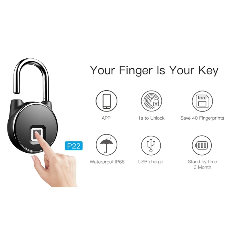 usb recarregável segurança keyless lock